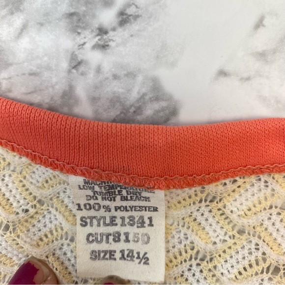 Vintage Multicolored Polyester Tie Front Shirt sleeve jacket size small - Picture 13 of 16